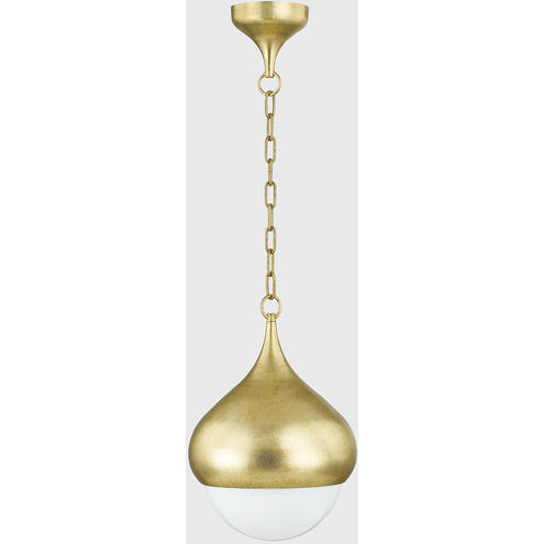 Luciel 1 Light 11.75 inch Vintage Gold Leaf Pendant Ceiling Light